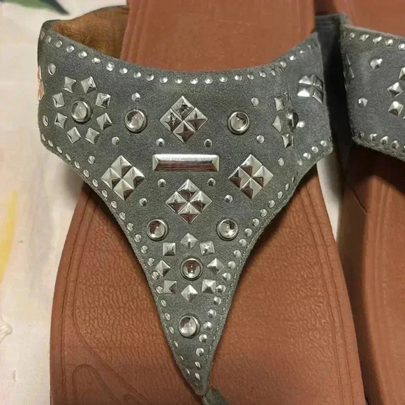 Fitflop Lulu Aztec Stud Suede Sandals - Picture 3 of 7